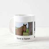 Tasse Épargnez un Cheval...Montez un Éléphant (Devant gauche)