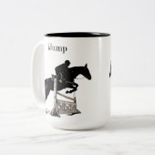 Tasse équestre de cheval d'iJump d'amusement (Devant gauche)