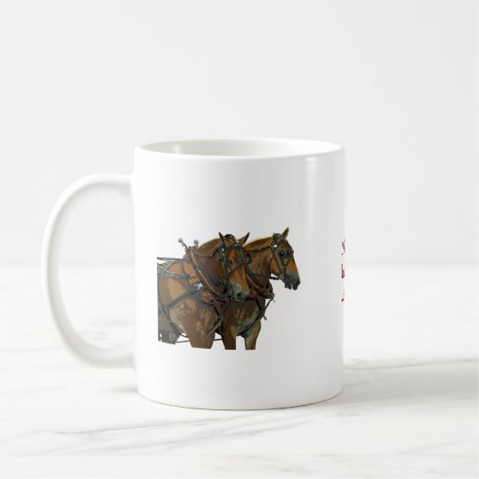 Tasse Équipe de Chevaux de Trait Belges (Gauche)