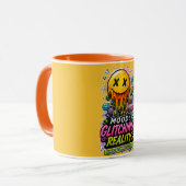 Tasse esthétique Y2K Cyber Glitch (Devant gauche)