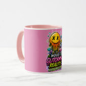 Tasse esthétique Y2K Cyber Glitch (Devant gauche)