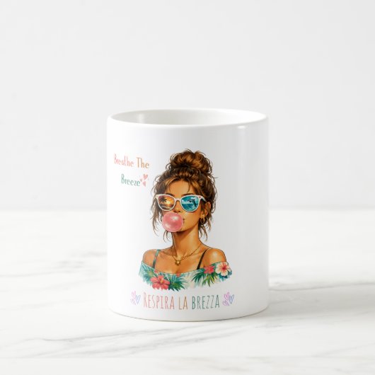 Tasse Été Tropical – Respirez La Brise (Centre)