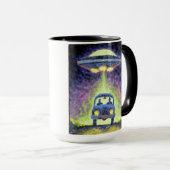 Tasse étrangère de bureau d'abduction de zombi ! (Devant droit)