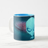 Tasse étrangère turquoise d'Alienwear (Devant gauche)