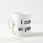 Tasse étrangère verte "paisible" (Devant gauche)