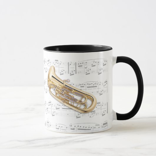 Tasse - euphonium avec la musique de feuille (Droite)