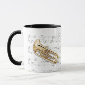 Tasse - euphonium avec la musique de feuille (Gauche)