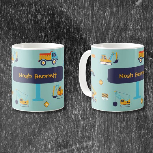 Tasse Excavatrice Personnalisée pour Garçons
