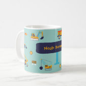 Tasse Excavatrice Personnalisée pour Garçons (Devant gauche)