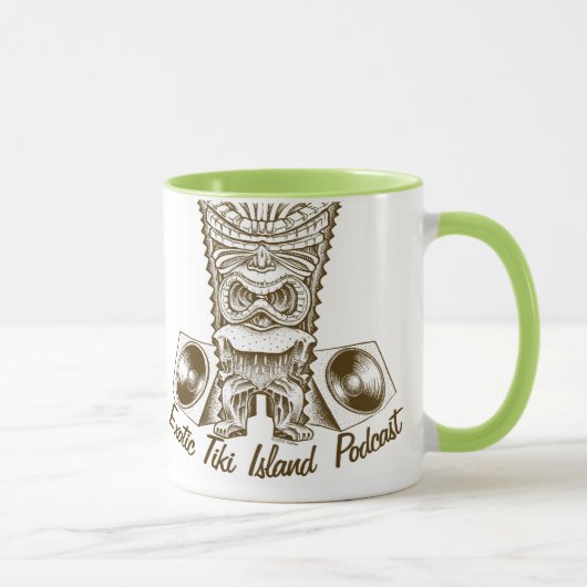 Tasse exotique de Podcast d'île de Tiki (Droite)