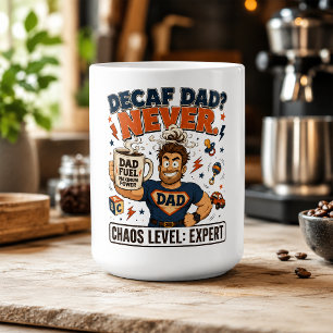 Tasse Expert Niveau Chaos Papa Décaféiné Cadeau Fê