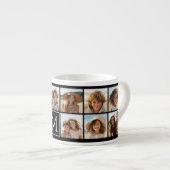 Tasse Expresso 11 Grille de Collage avec Monogramme (Devant droit)