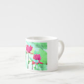 Tasse Expresso 2 fleurs rouges (Devant droit)