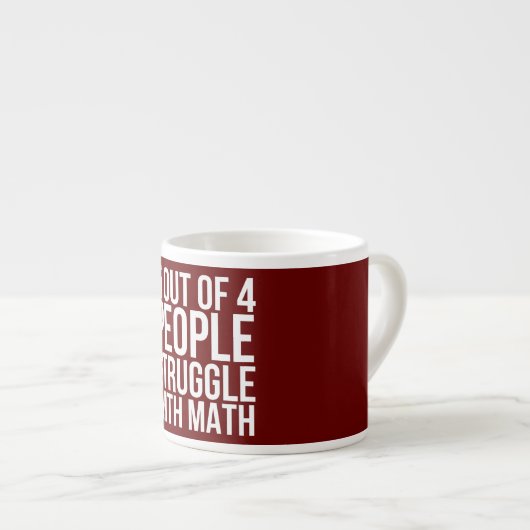 Tasse Expresso 5 personnes sur 4 luttent avec les maths amusantes (Devant droit)