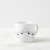 Tasse Expresso 65e anniversaire Mariage Sapphire mari et femme (Devant droit)