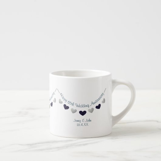 Tasse Expresso 65e anniversaire Mariage Sapphire mari et femme (Droite)