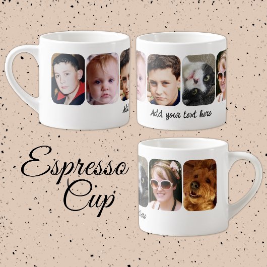 Tasse Expresso 6 photo collage add text