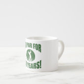Tasse Expresso 80e anniversaire de Golfer (Devant droit)
