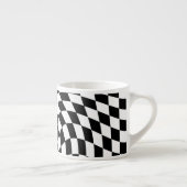Tasse Expresso À damiers tableau de bord noir et blanc dépoli (Droite)