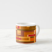 Tasse expresso à motif abstrait tons terre (Devant droit)