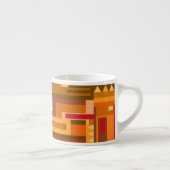 Tasse expresso à motif abstrait tons terre (Droite)