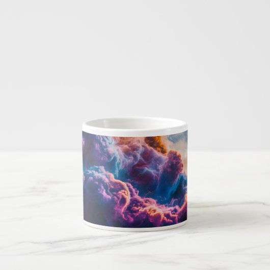 Tasse Expresso Abstract Space Nebula Art - Colorful Cosmic (Devant)