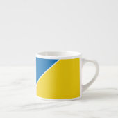 Tasse Expresso Abstrait bleu et jaune (Droite)
