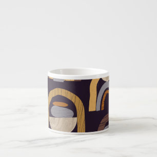 Tasse Expresso Abstrait bohème : minimaliste charme Vintage.