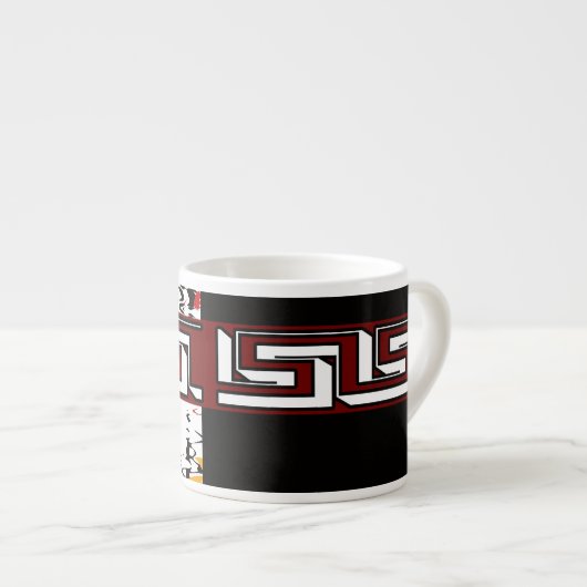 Tasse Expresso Abstrait, ethnique, créatif (Devant droit)