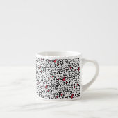 Tasse Expresso Abstrait noir blanc (Droite)