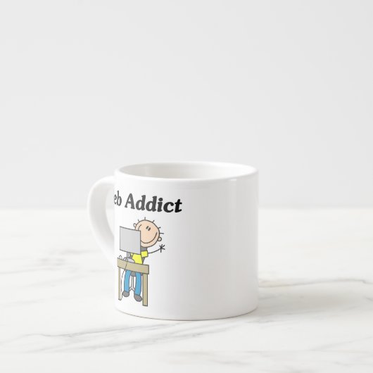 Tasse Expresso Accro du Web (Devant gauche)