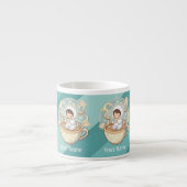 Tasse Expresso Add Text Mini Cat Espresso Cup Barista Coffee Gift (Devant)