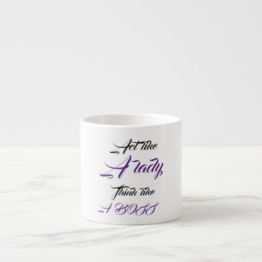 Tasse Expresso Agir en dame (Devant)