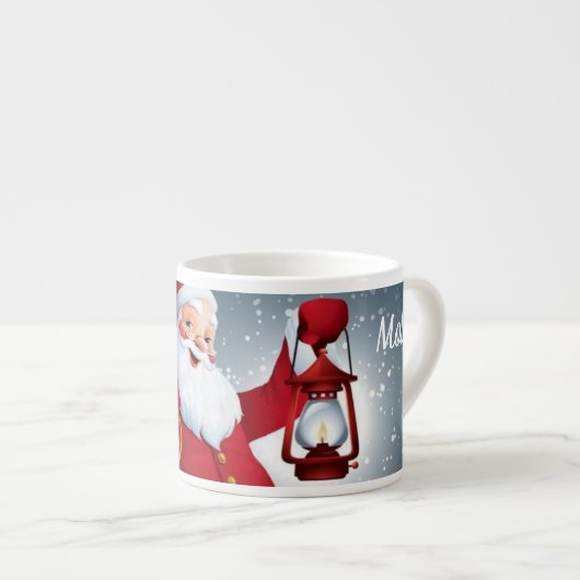 Tasse Expresso Ajouter le nom Père Noël avec Jouets Classic SMALL (Devant droit)