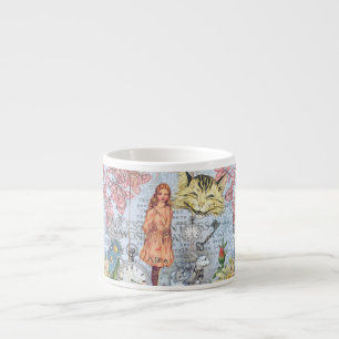Tasse Expresso Alice au pays des merveilles Lapin de Cheshire cla