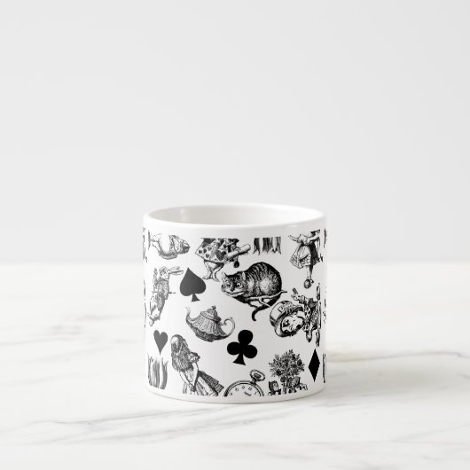 Tasse Expresso Alice White Rabbit Wonderland Classic (Devant)