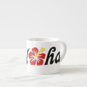 Tasse Expresso Aloha Hibiscus - plat design Hawaii + vos idées (Devant droit)