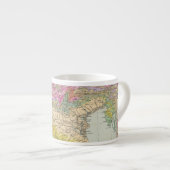 Tasse Expresso Alpenlander - carte d'atlas des Alpes (Devant droit)