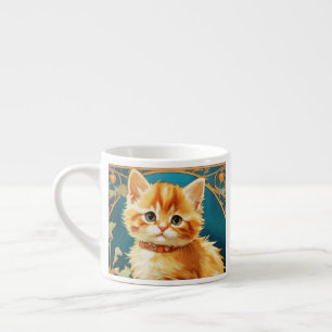 Tasse Expresso Alphonse Mucha Art Nouveau Chat