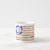 Tasse Expresso Amérique Drapeau Thème de baseball (Devant)