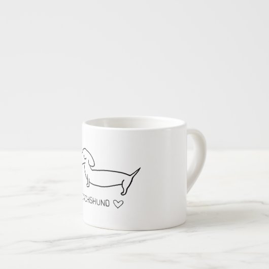 Tasse Expresso Amour de teckel (Devant droit)