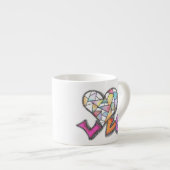 Tasse Expresso Amour fait à partir du coeur (Devant droit)
