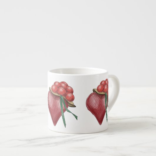 Tasse Expresso Amour noir (Devant droit)