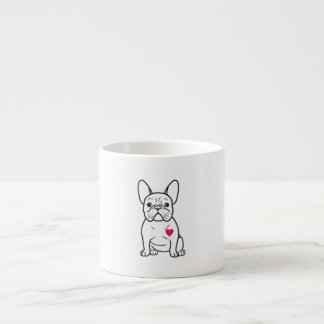 Tasse Expresso Amoureux de les chiens Heart French Bulldog