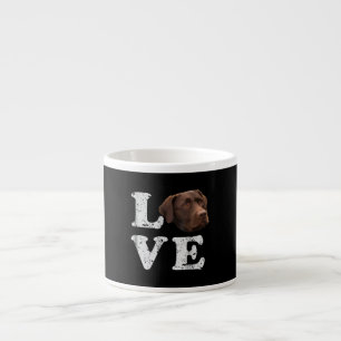 Tasse Expresso Amoureux des chiens I Love Chocolate Labrador Re