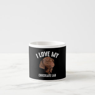 Tasse Expresso Amoureux des chiens   J'adore mon laboratoire de c