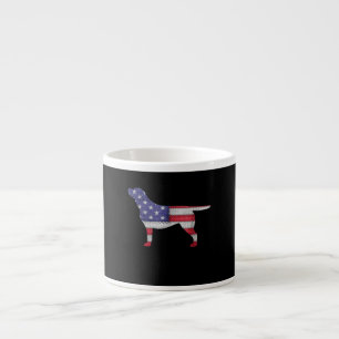 Tasse Expresso Amoureux des chiens Labrador Retriever Silhouett