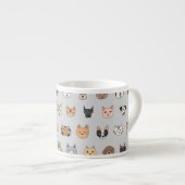 Tasse Expresso Amusement animal : Chiens de chats Doodle Mix (Devant droit)