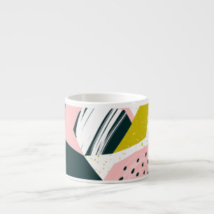 Tasse Expresso Ananas Abstrait : Patchwork coloré sans fil