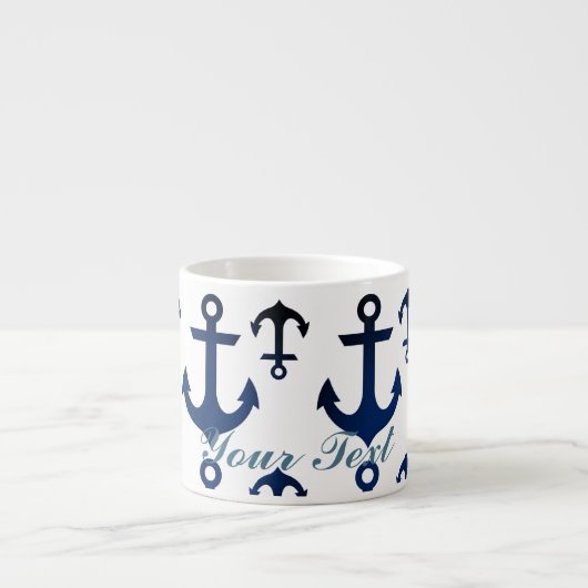 Tasse Expresso Ancres Ahoy Nautical (Devant)